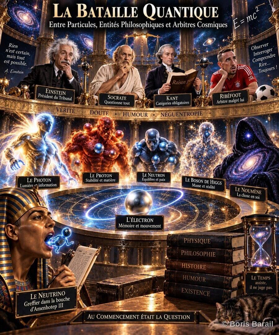 Chapter artwork — La Bataille Quantique, Entre Particules Entites Philosophiques et Arbitres Cosmiques