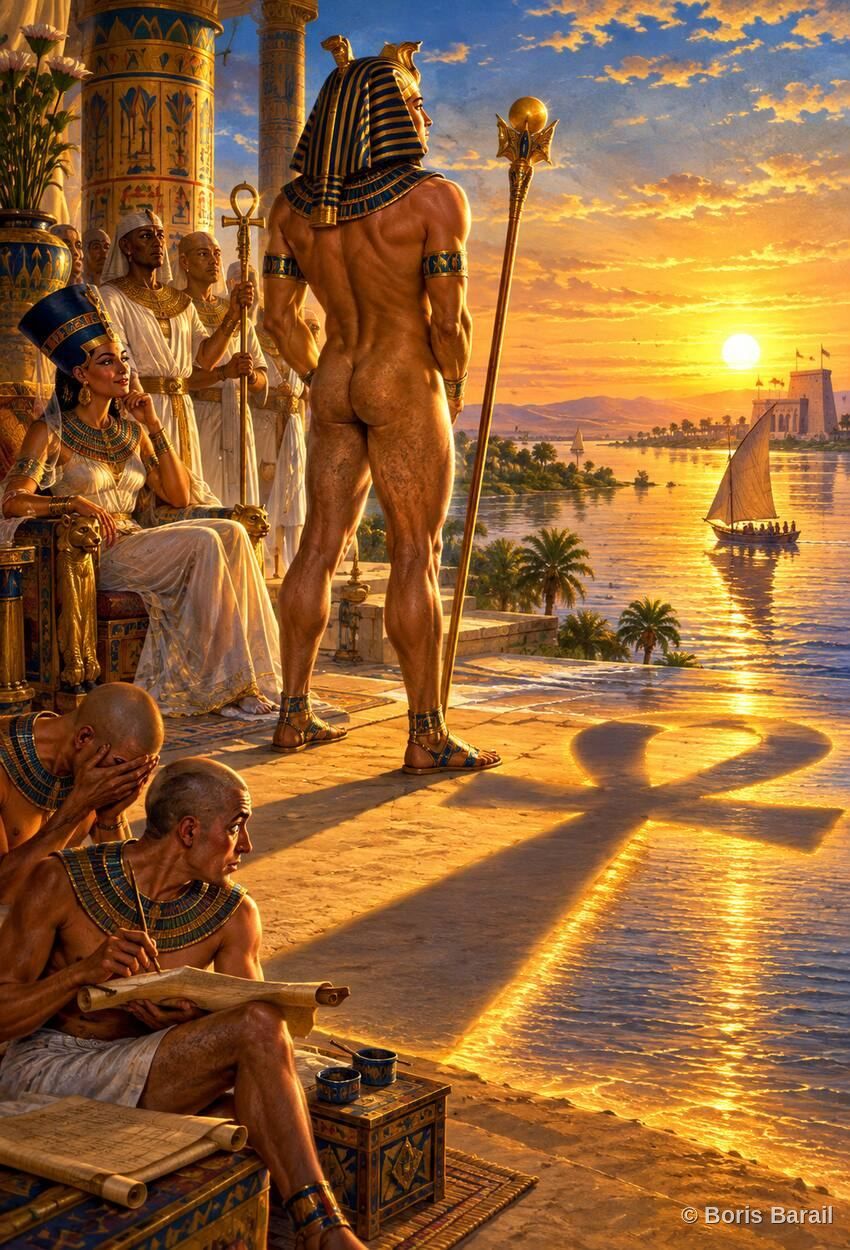 Chapter artwork — Amenhotep III, Face au Nil au crepuscule