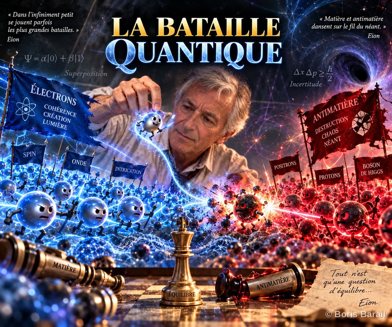 Chapter artwork — La Bataille Quantique, Matiere contre Antimatiere