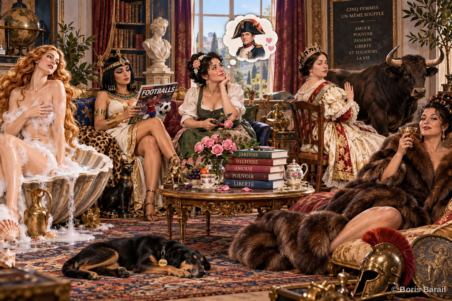 Chapter artwork — Les Sulfureuses, Cinq femmes un meme souffle